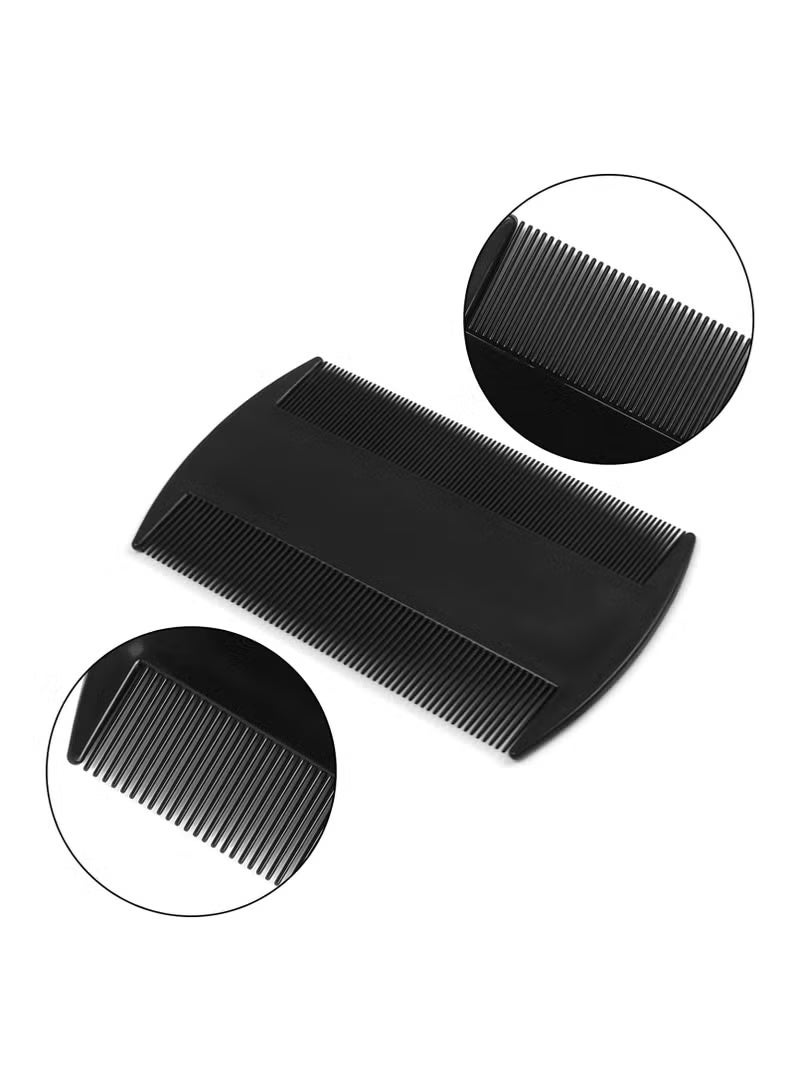 مشط للشعر والقمل ذو الوجهين متعدد الاستخدامات - مشط اللحية، أسود مريح، لفك تشابك وتصفيف اللحية - Image 3